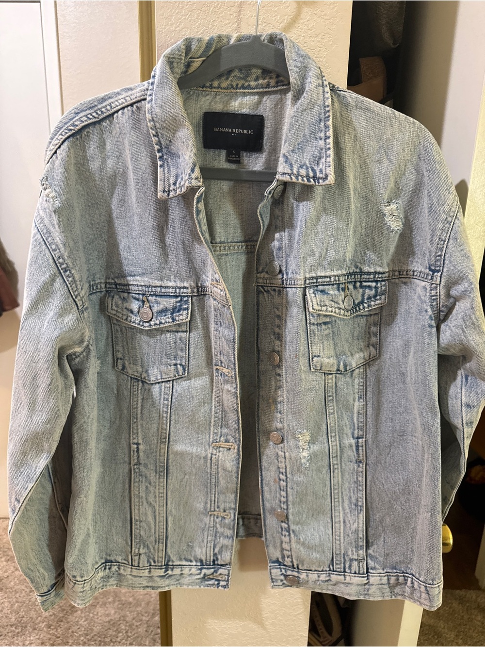 Banana Republic Washed Light Blue Denim Jacket